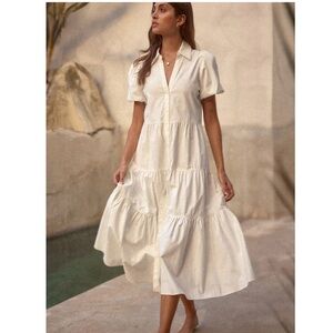 Brochu Walker Havana Midi Dress Ivory White
